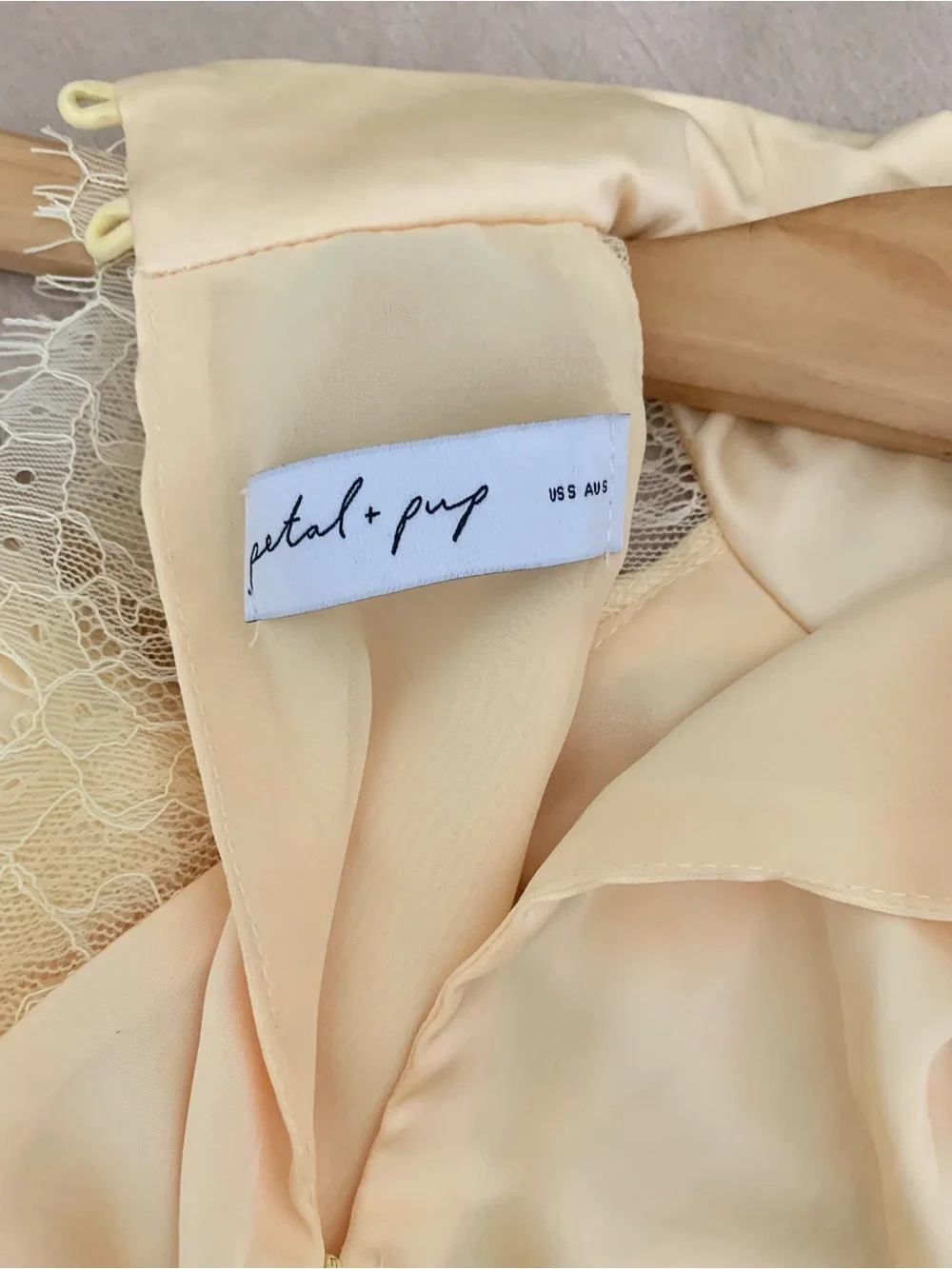 Petal & Pup Yellow Satin Asymmetric  Lace Sleeve Midi Cowl Neck Dress